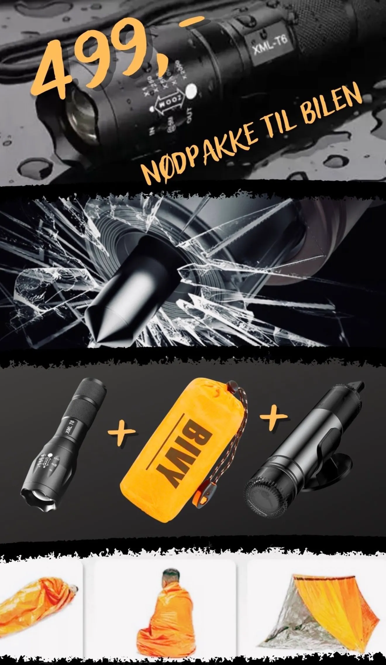 Nødhammer og beredskap til bil